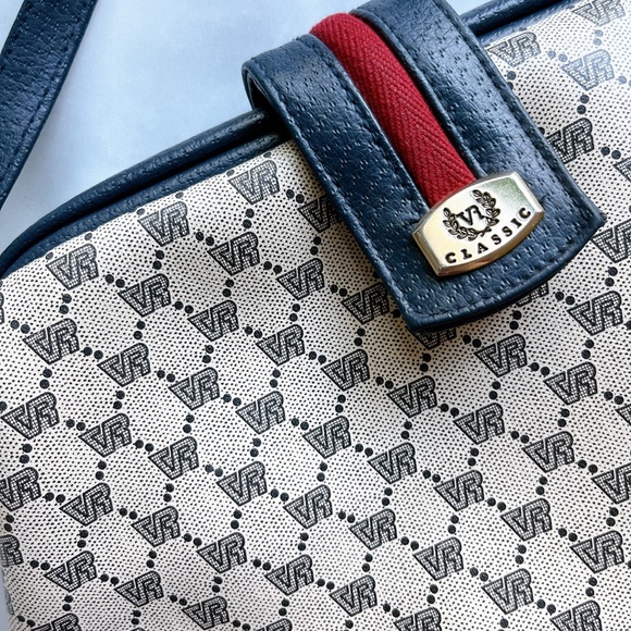 Vintage crossbody monogram navy purse - Picture 2 of 13